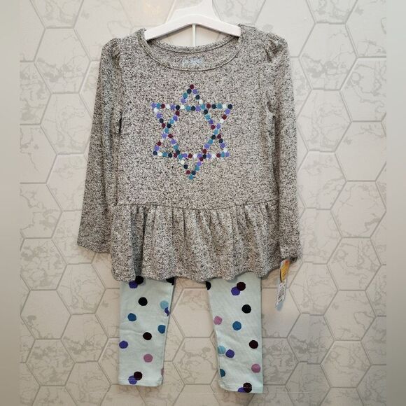NWT Hanukkah or Shabbat girl Outfit.  Size 4T - Picture 1 of 3